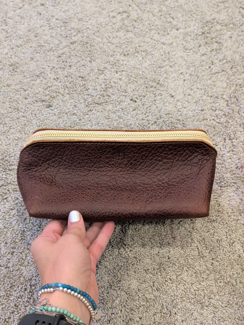 NWOT Portland Leather Wide Mouth Pouch - Nutmeg